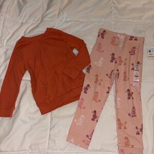 Garanimals Orange Top and Poodle Print pants Set